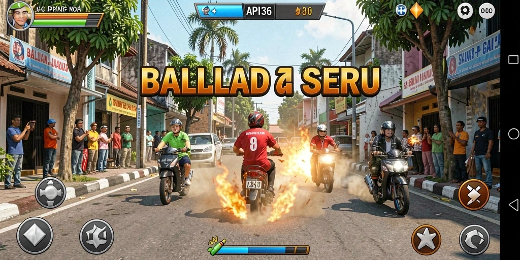 Tampilan gameplay seru dari API36 dengan balapan yang mendebarkan.