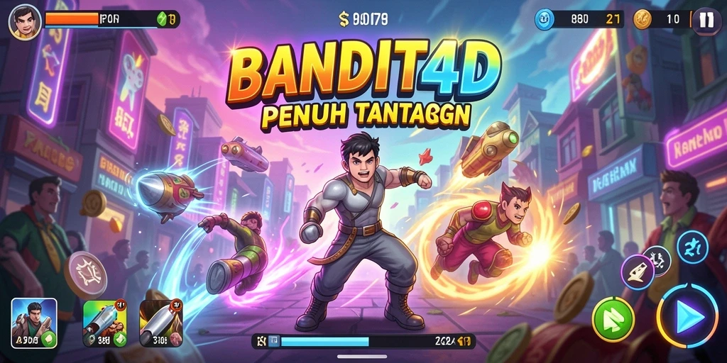 Tampilan gameplay menarik dari BANDIT4D yang menantang dan seru.