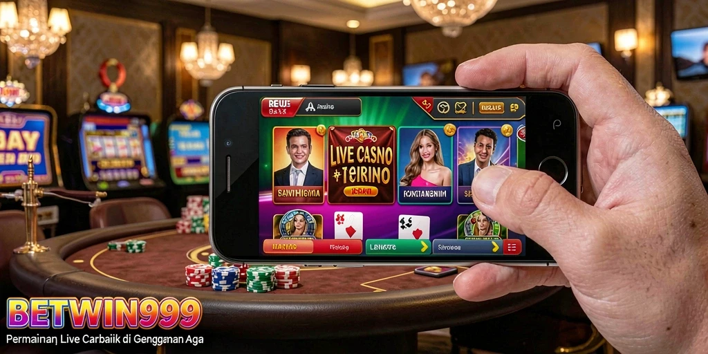 Tampilan gameplay Live Casino BETWIN999 dengan dealer profesional.