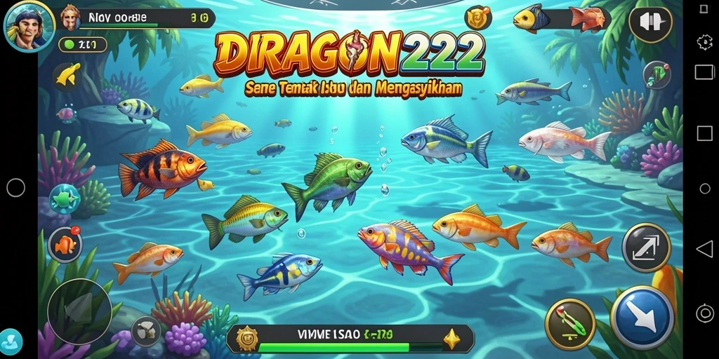 Tampilan gameplay seru di DRAGON222 menembak ikan.