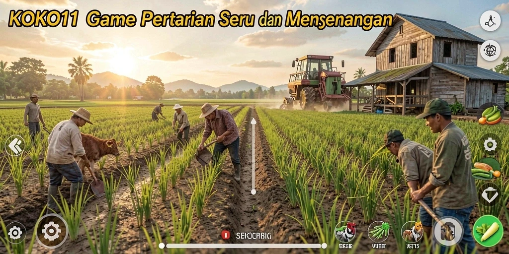 Tampilan menarik gameplay pertanian dalam KOKO11.