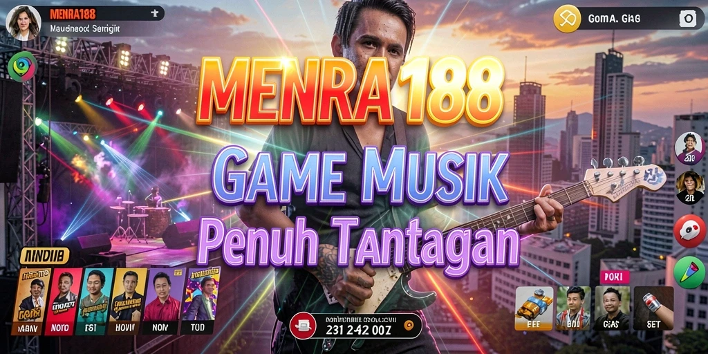 Tampilan gameplay seru dalam MENARA188 dengan lagu-lagu yang menghentak.