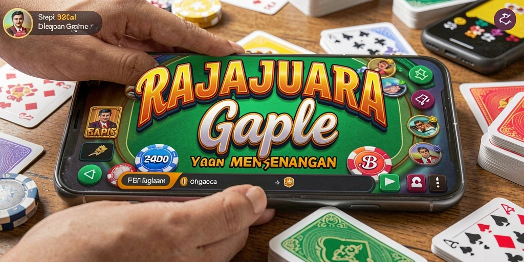 Tampilan gameplay seru dari RAJAJUARA dalam permainan Gaple.