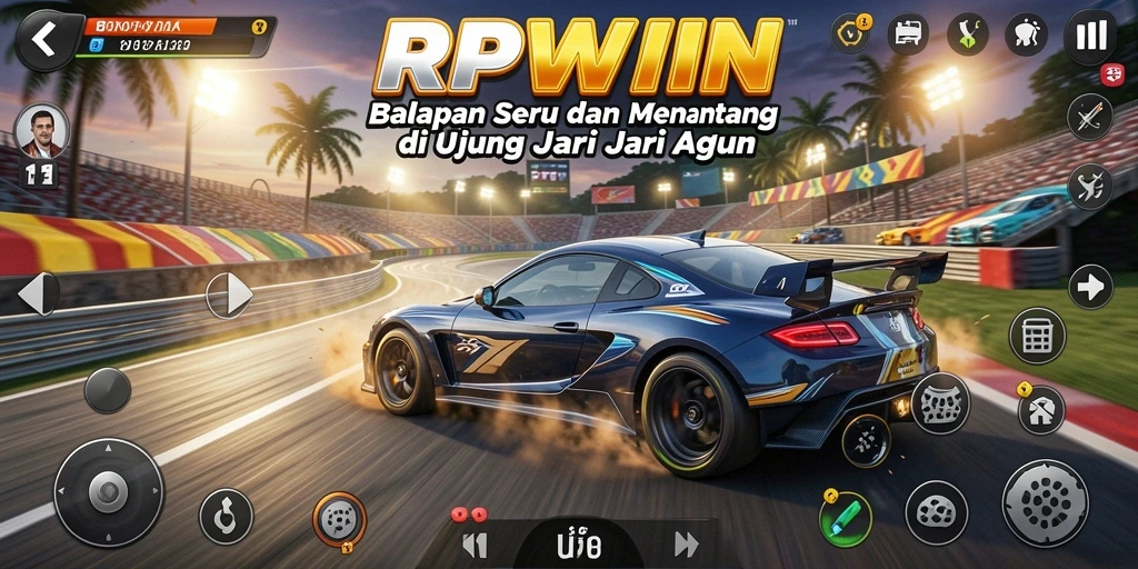 Gameplay balapan seru dengan mobil yang sangat bertenaga.