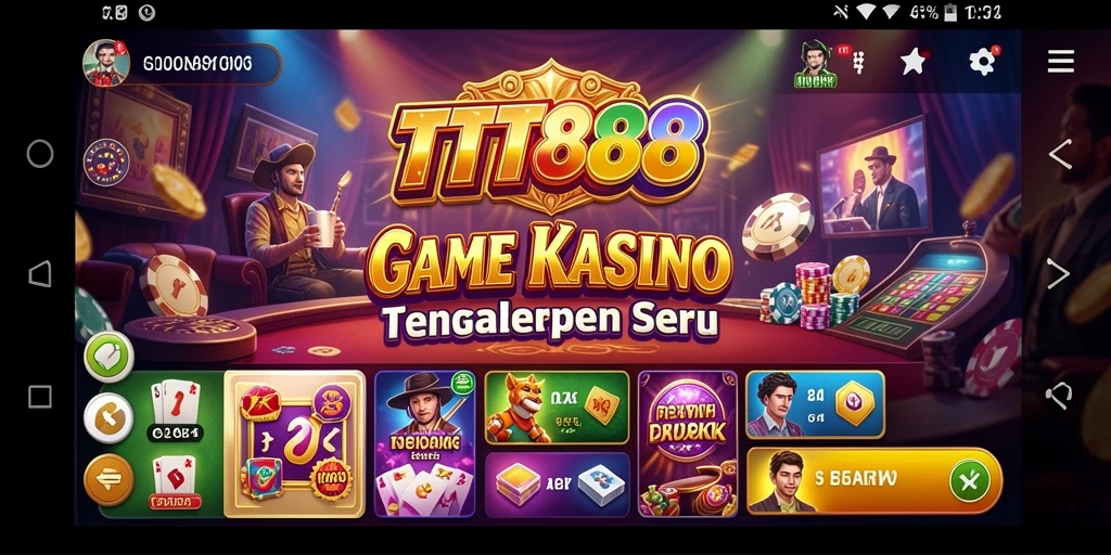 Tampilan screenshot TTT888 menampilkan keseruan bermain permainan kasino.