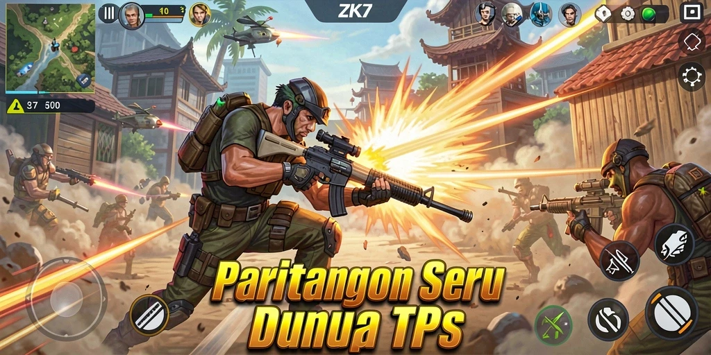 Tampilan gameplay ZK7 dengan grafis dan aksi yang mendebarkan.